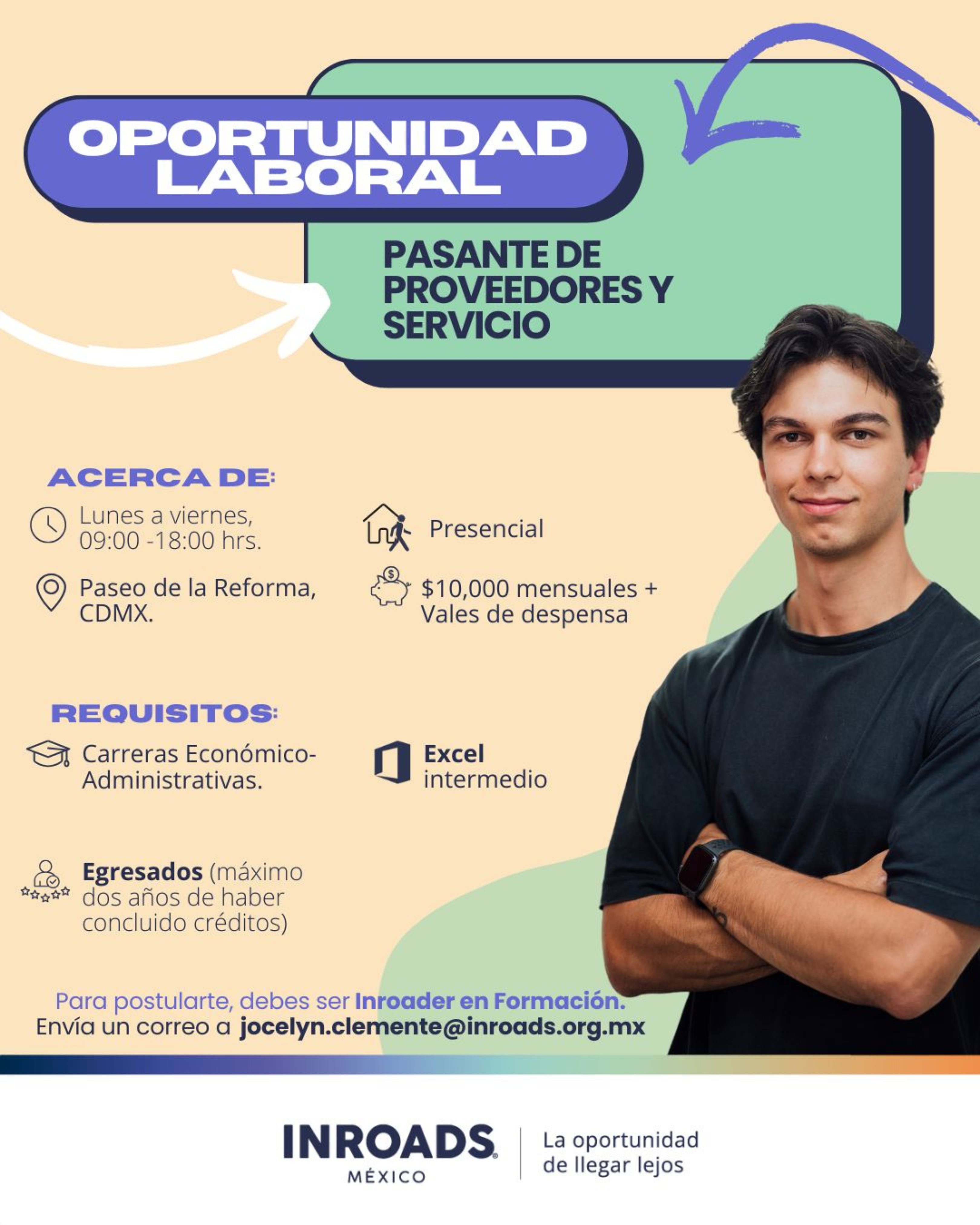 pasante de proveedores y servicio